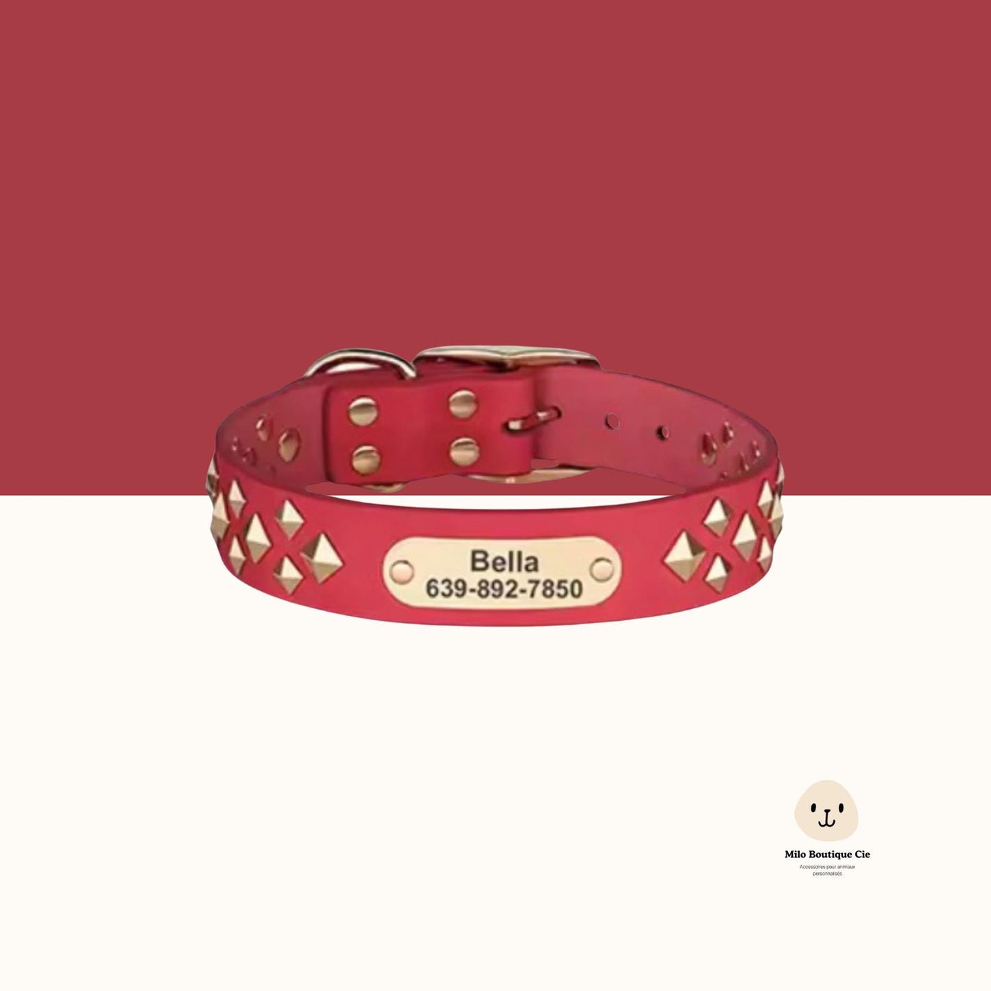 Collier de Chien en Cuir Véritable – Élégant, Durable et Confortable