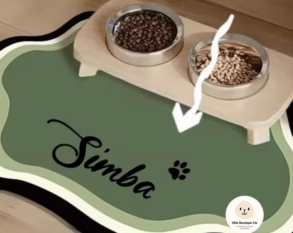 Personalized Pet Food Bowl Mat – Protection & Cleanliness