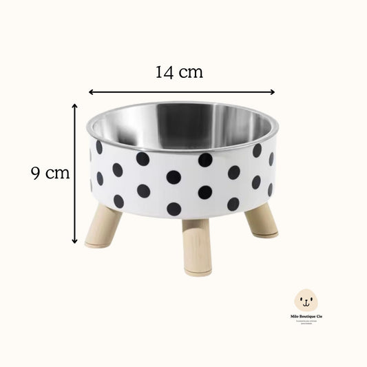 Gamelle sur Pied à Pois – Élévée & Design pour Animaux