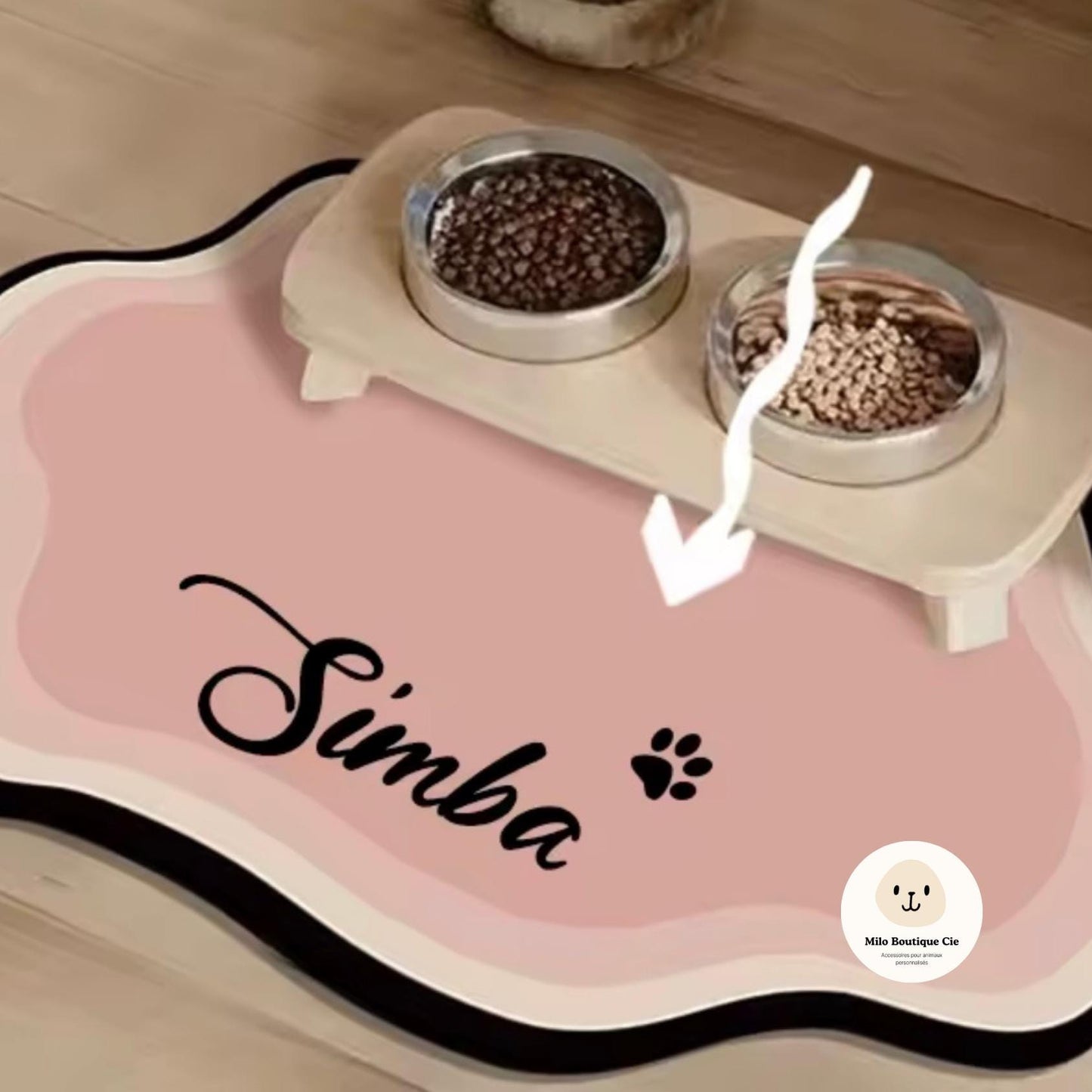 Tapis de Bol de Nourriture pour Animaux Personnalisé – Protection & Propreté