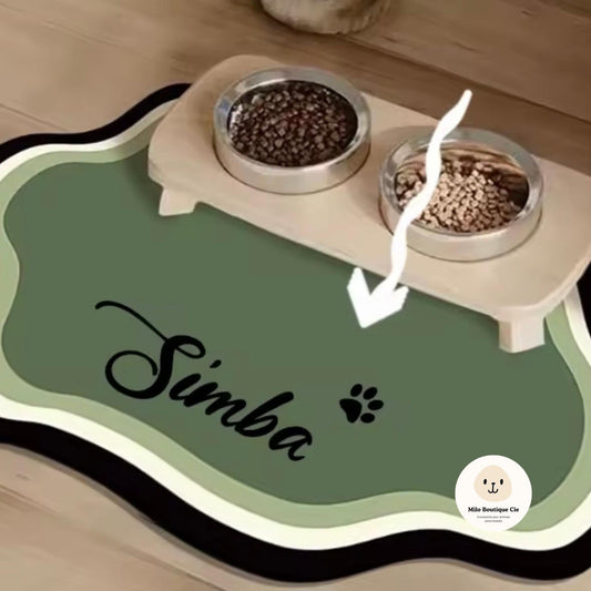 Tapis de Bol de Nourriture pour Animaux Personnalisé – Protection & Propreté