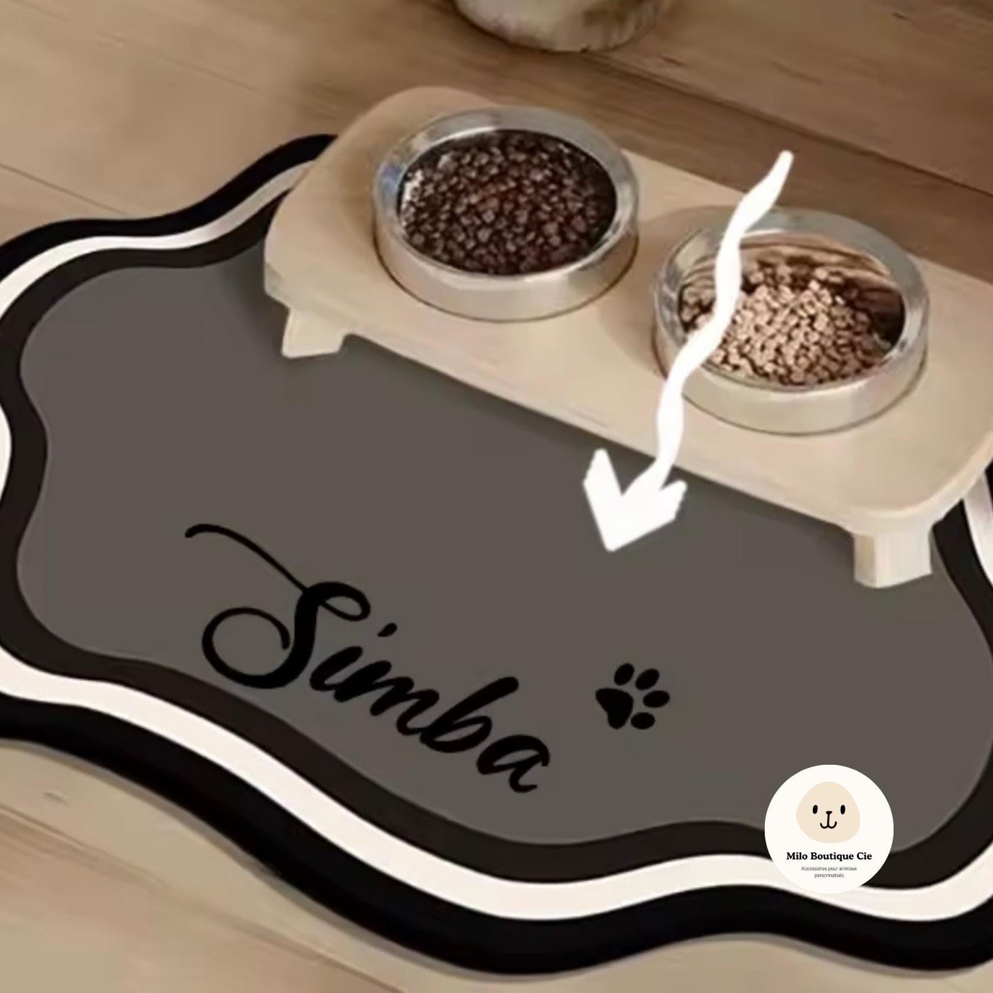 Tapis de Bol de Nourriture pour Animaux Personnalisé – Protection & Propreté