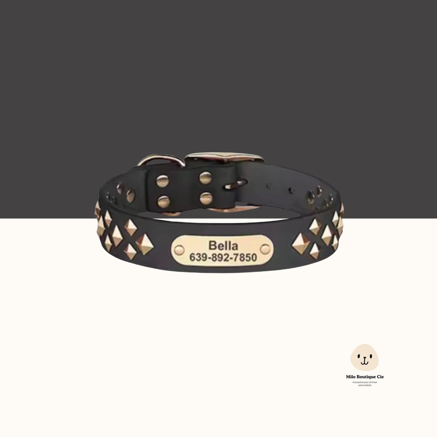 Collier de Chien en Cuir Véritable – Élégant, Durable et Confortable