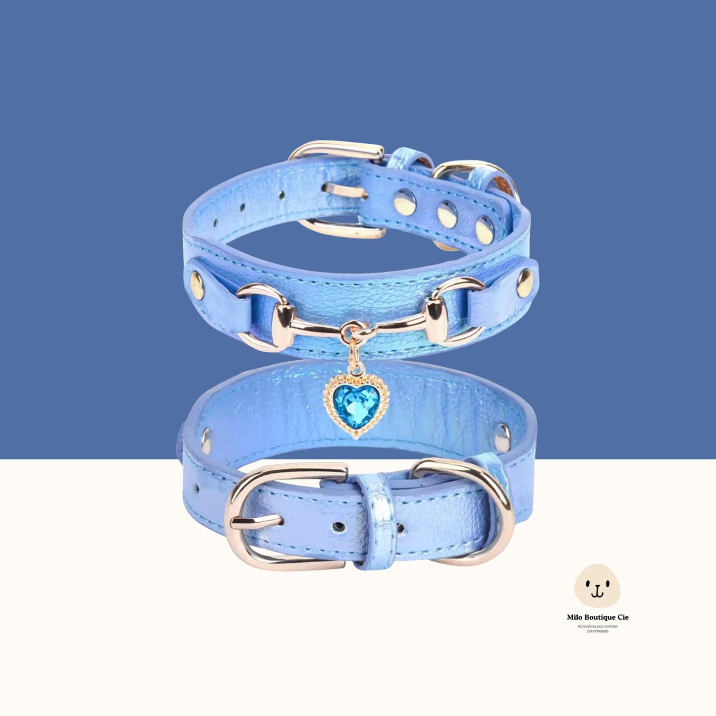 Collier en Cuir Véritable pour Animaux de Compagnie – Élégant & Confortable