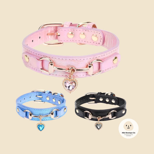Collier en Cuir Véritable pour Animaux de Compagnie – Élégant & Confortable