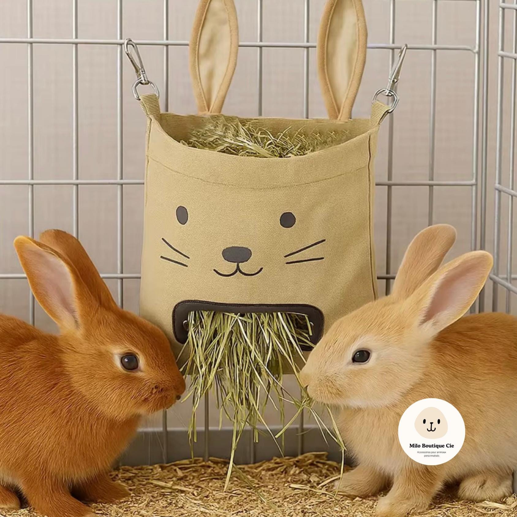 Mangeoire à Foin Suspendue pour Lapin et Rongeur – Pratique