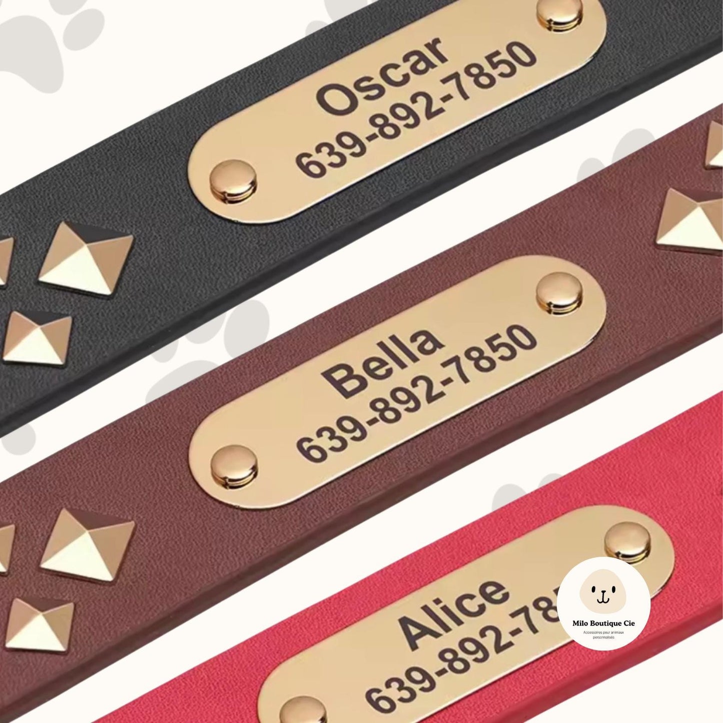 Collier de Chien en Cuir Véritable – Élégant, Durable et Confortable