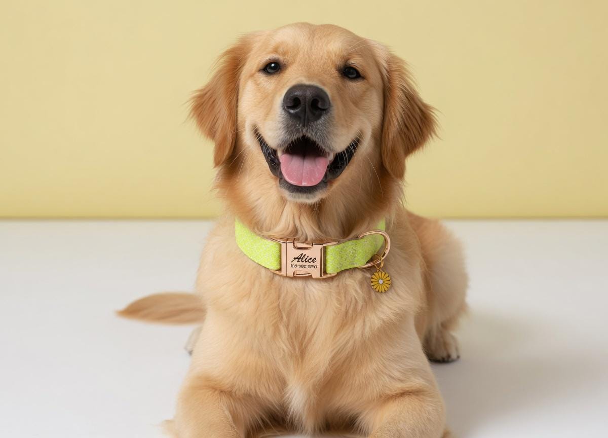 Collier Chien Pendentif Fleur Personnalisable – Bijou Chic Animal