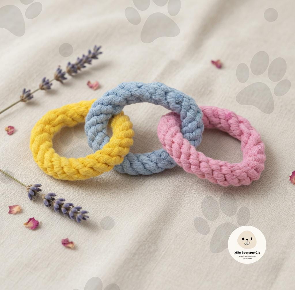Corde à Mâcher Colorée pour Chien – Jouet Traction et Stimulation