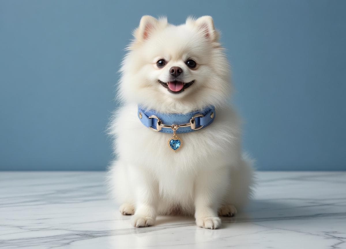 Collier Cuir Véritable avec Strass pour Chien et Chat – Élégant