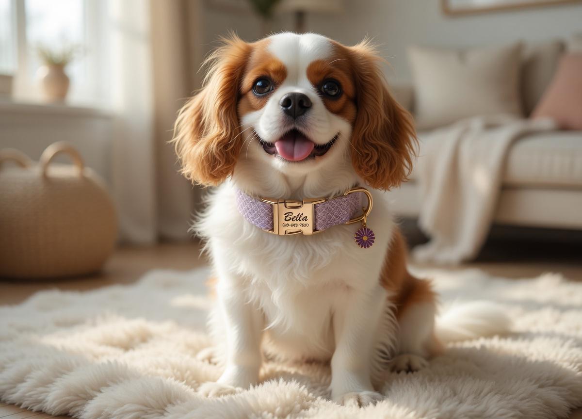 Collier Chien Pendentif Fleur Personnalisable – Bijou Chic Animal
