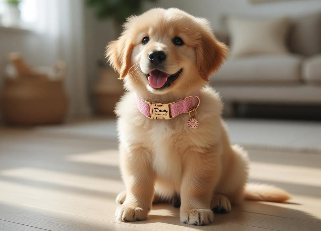 Collier Chien Pendentif Fleur Personnalisable – Bijou Chic Animal