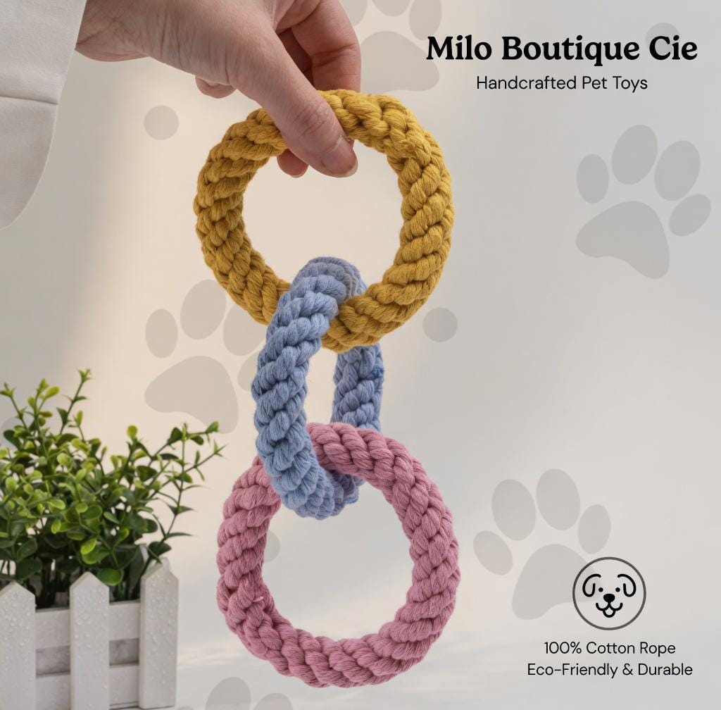 Corde à Mâcher Colorée pour Chien – Jouet Traction et Stimulation