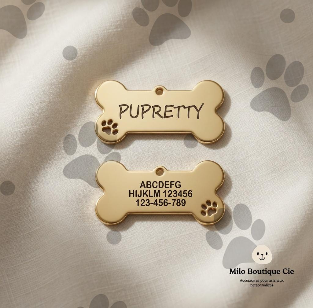 Médaille Chien Chat Personnalisée – Médaillon Gravé Sécurité