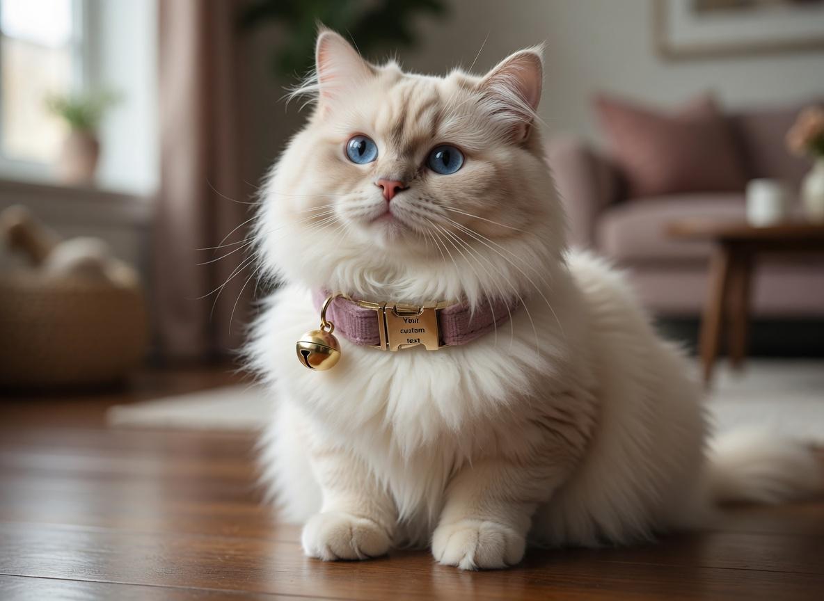 Collier Chat Velours Personnalisable – Collier Chic avec Médaille